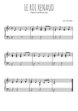 Téléchargez l'arrangement pour piano de la partition de Le roi Renaud en PDF